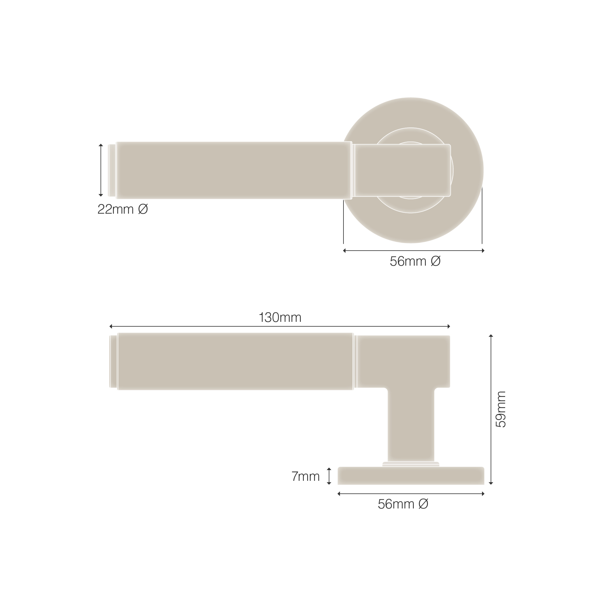 Linear Round Rose Product Dimensions 2000x2000px