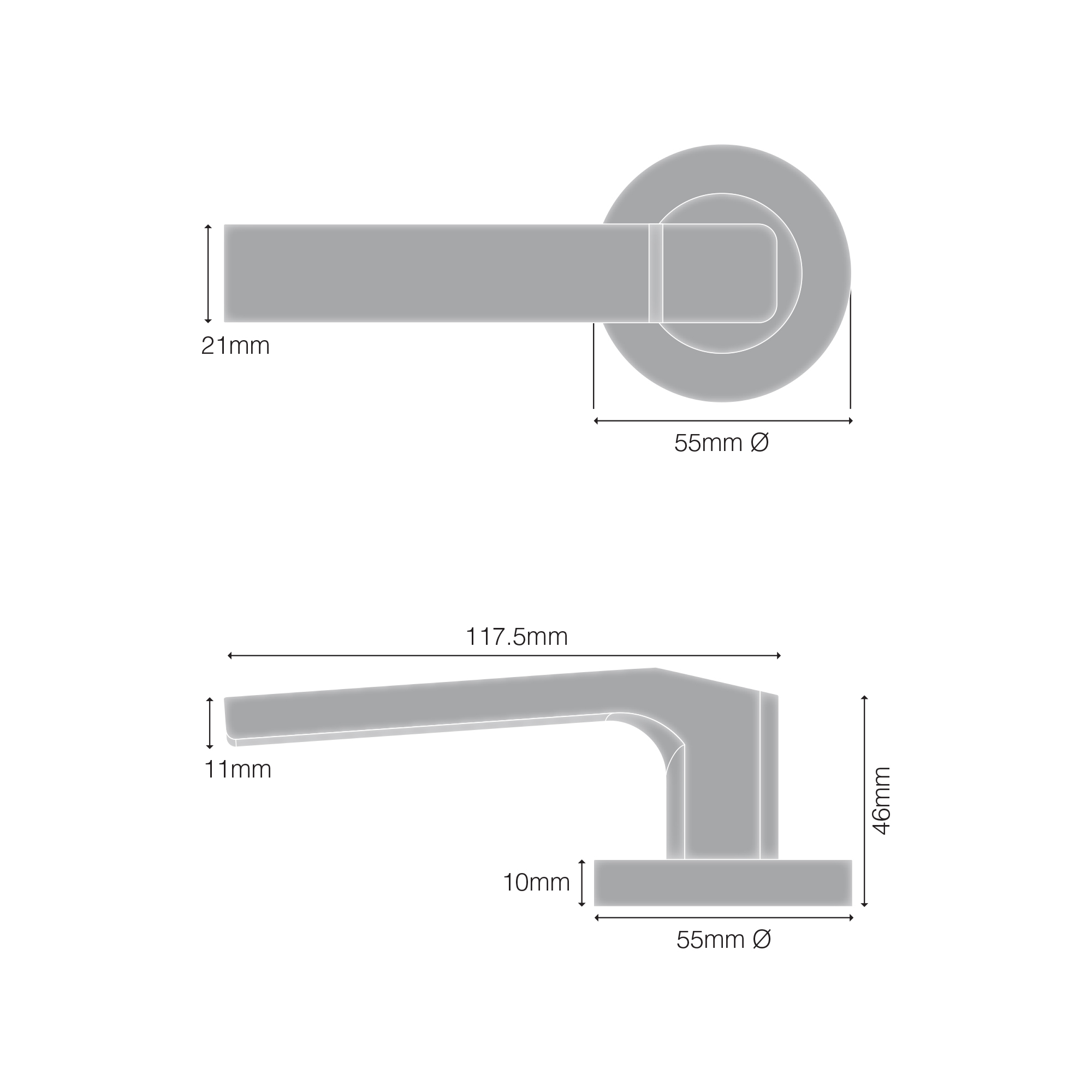 Qube Round Rose Product Dimensions 2000x2000px