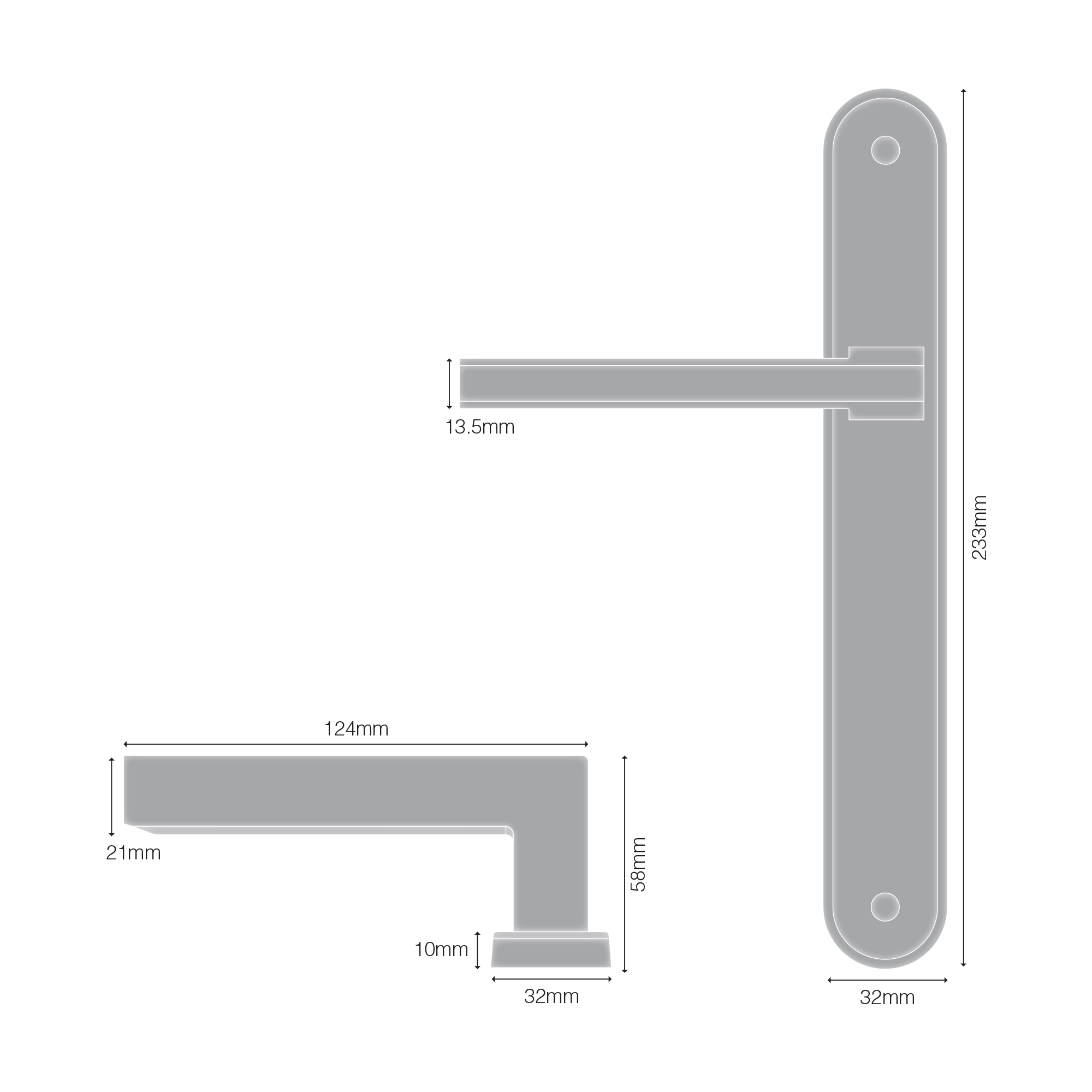 Astron - Vector Lever on Longplate… | Windsor Architectural Hardware